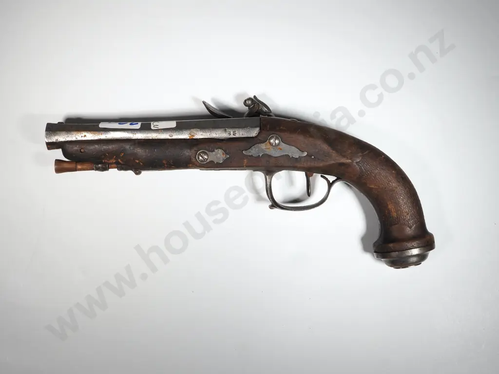 Flintlock Pistol. Steel Mounts. Image 1++