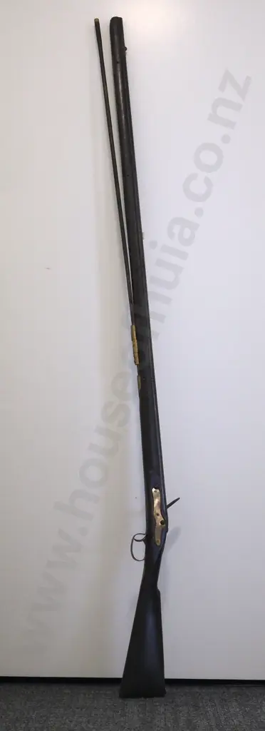 Flintlock Rifle.  Brass Mounts. Image 1++