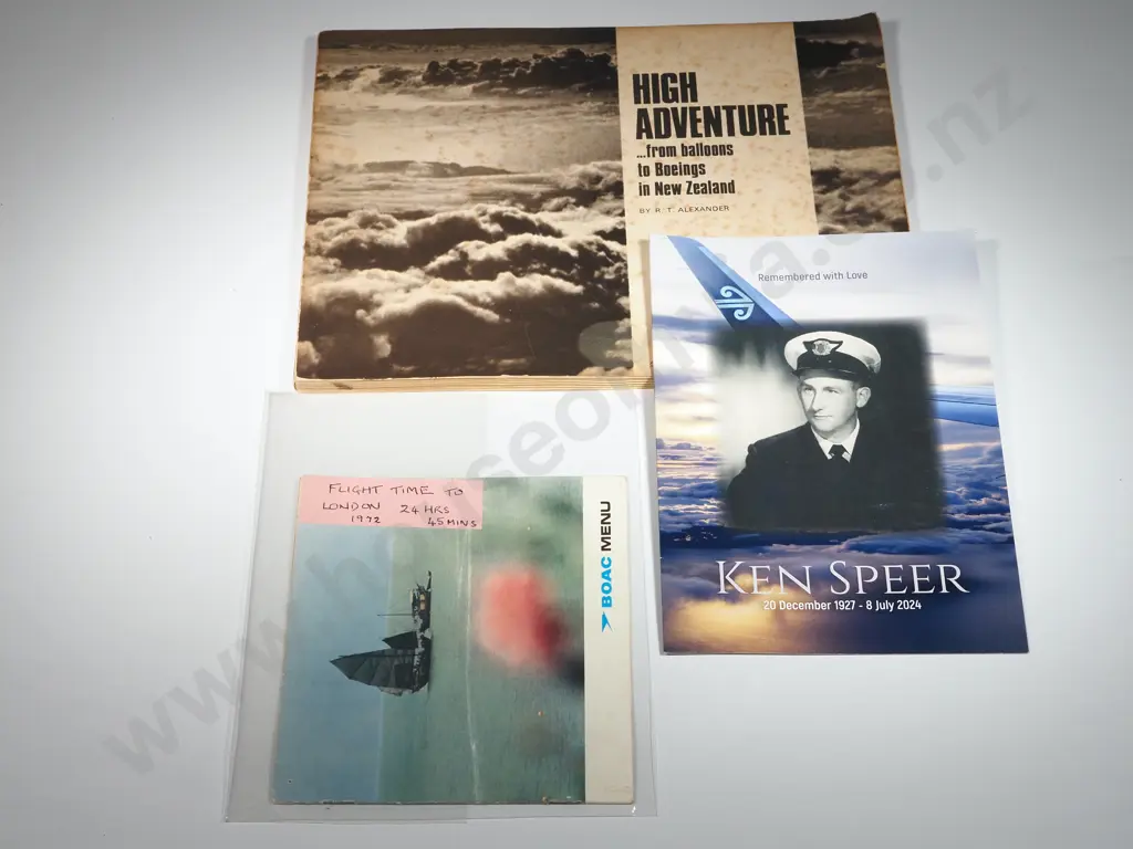 Assorted Ephemera from Ken Speer - Air New Zealand Pilot  Image 1++