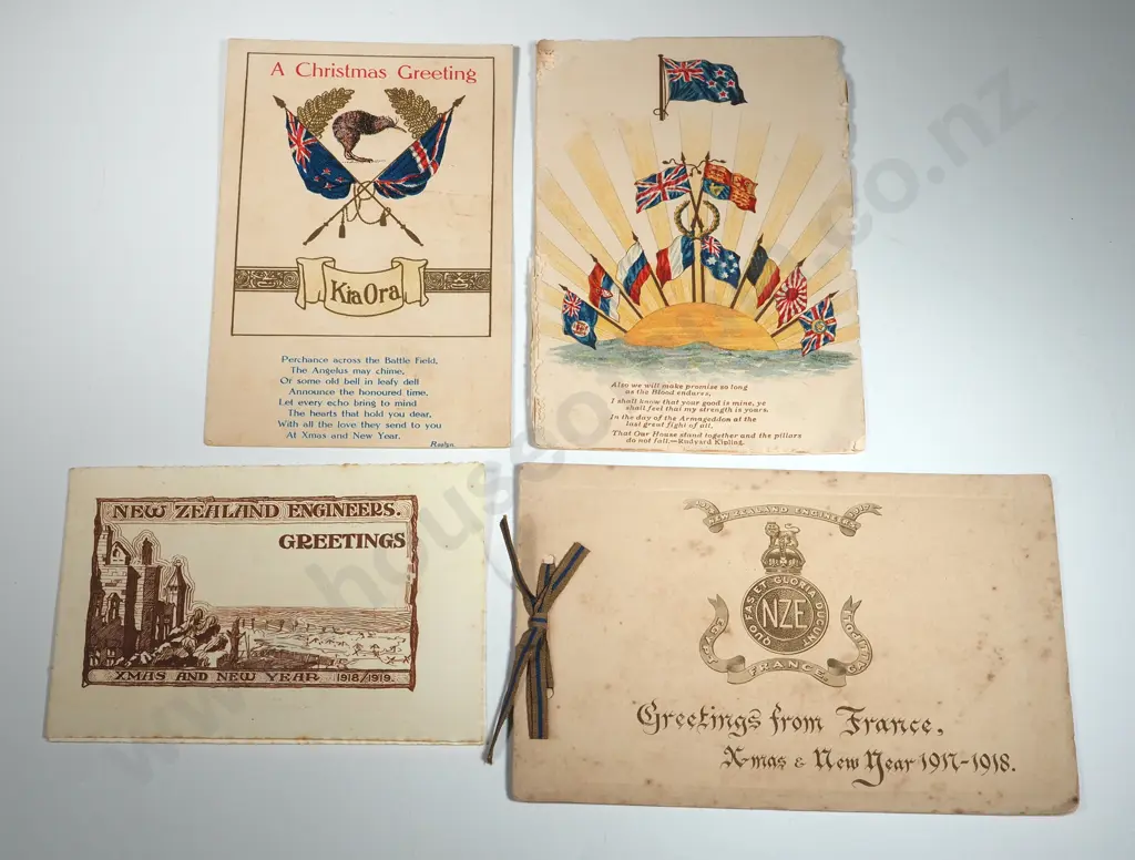 Four WW1 Related New Zealand Postcards Image 1++