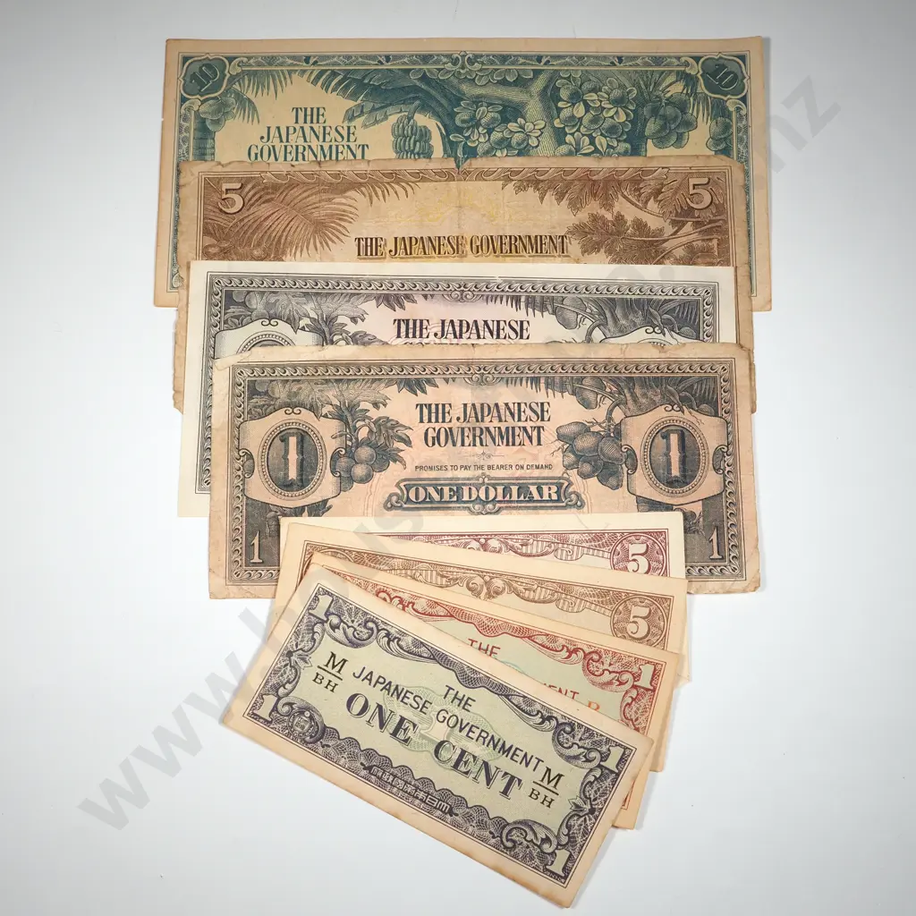 8 Japanese Occupation Banknotes - Malaya Image 1++