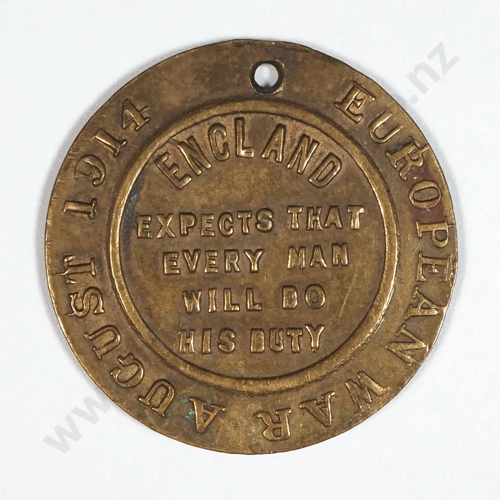 August 1914 New Zealand Patriotic Token Image 1++