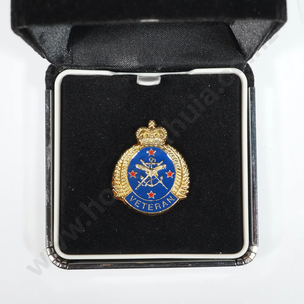 NZDF Cased Veterans Pin Image 1++