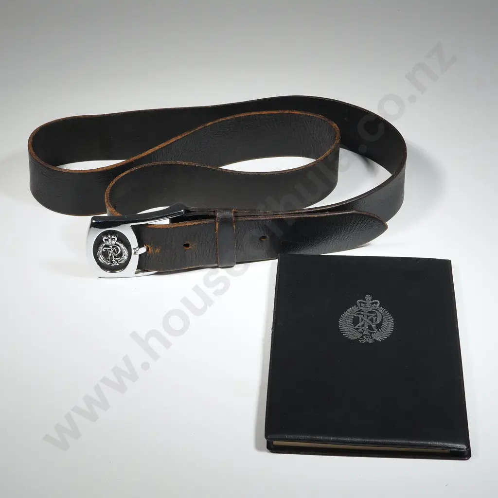 1970's New Zealand Police Belt & Police Notebook Image 1++
