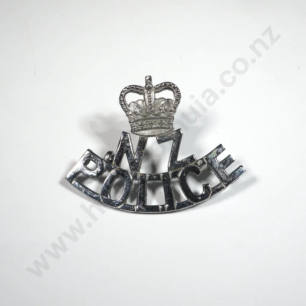 1955 Pattern New Zealand Police Three Line Badge w Lugs  Image 1++