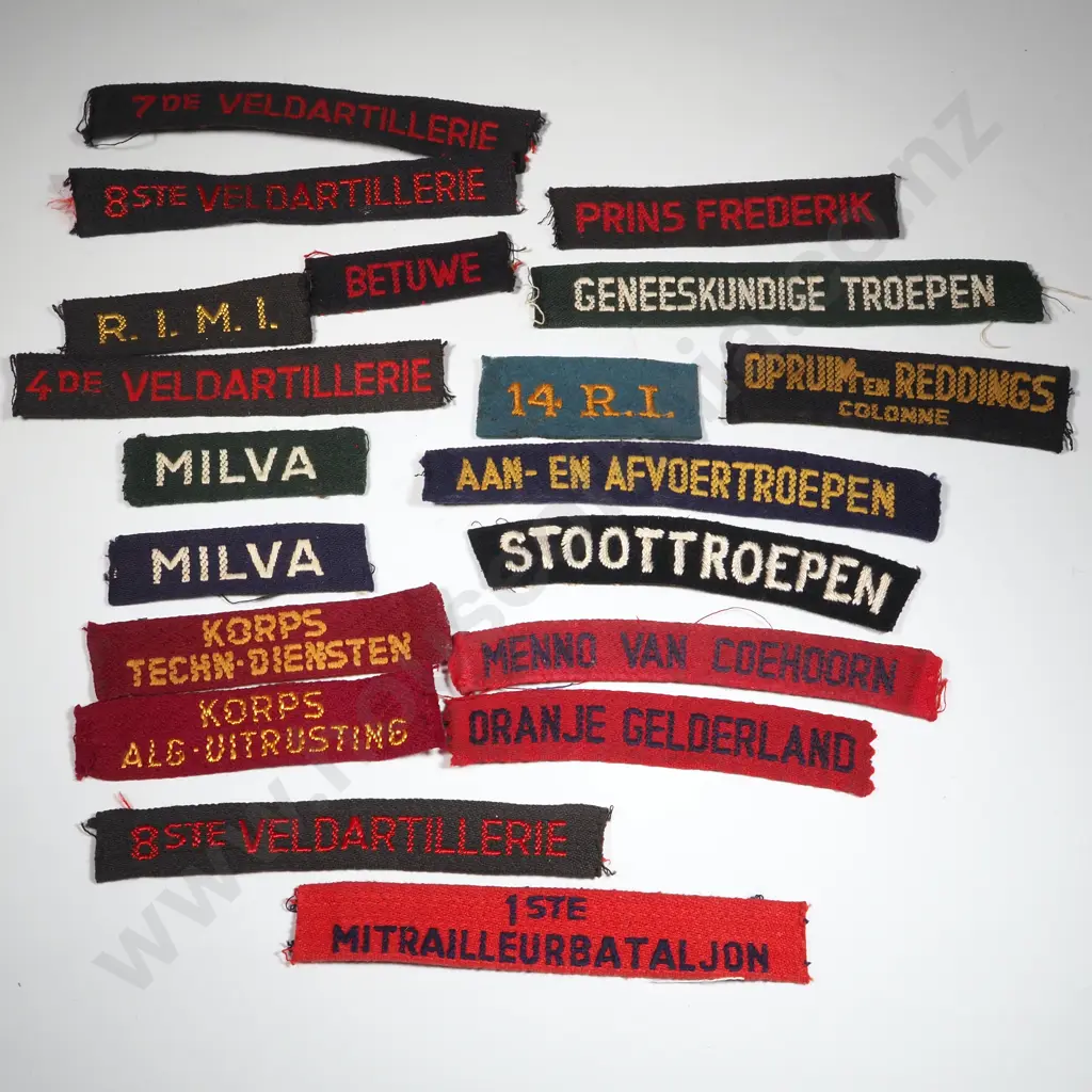 Ten Military European Cloth Shoulder Titles Image 1++