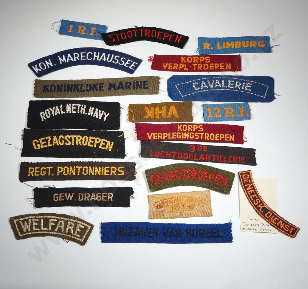 Ten Military European Cloth Shoulder Titles Image 1++