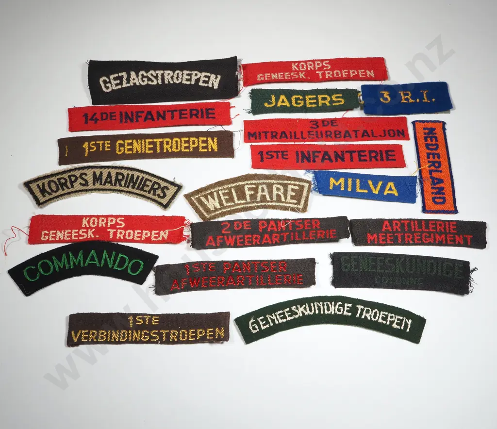 Ten Military European Cloth Shoulder Titles Image 1++