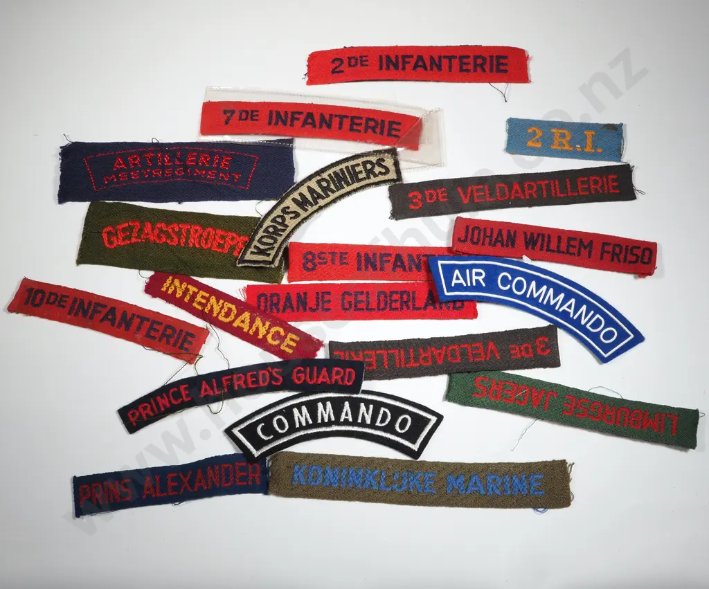 Ten Military European Cloth Shoulder Titles Image 1++