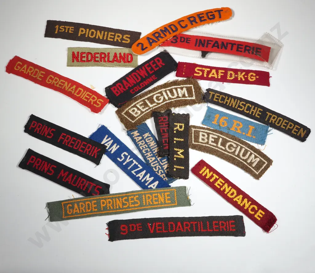 Ten Military European Cloth Shoulder Titles Image 1++
