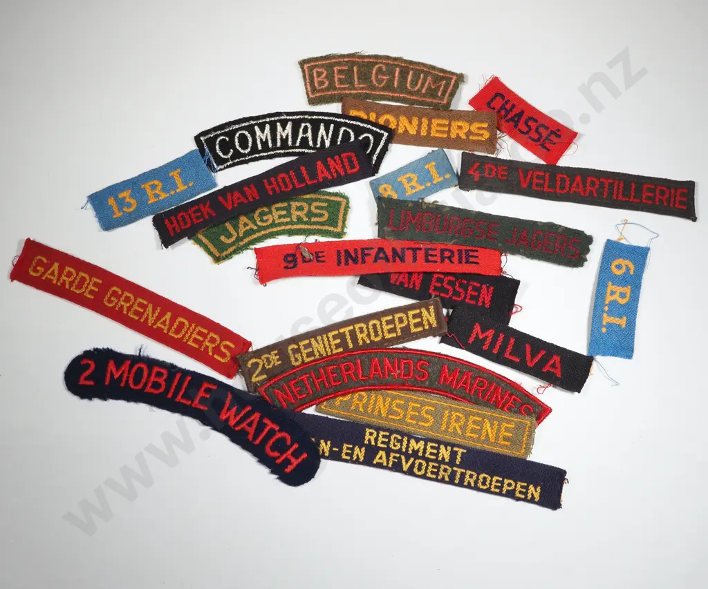 Ten Military European Cloth Shoulder Titles Image 1++