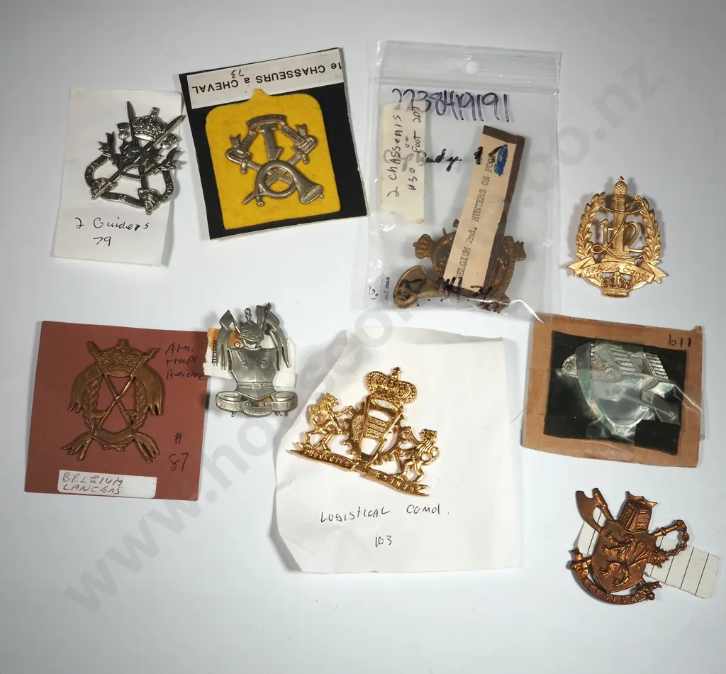 Ten Belgium Military Badges. Image 1++
