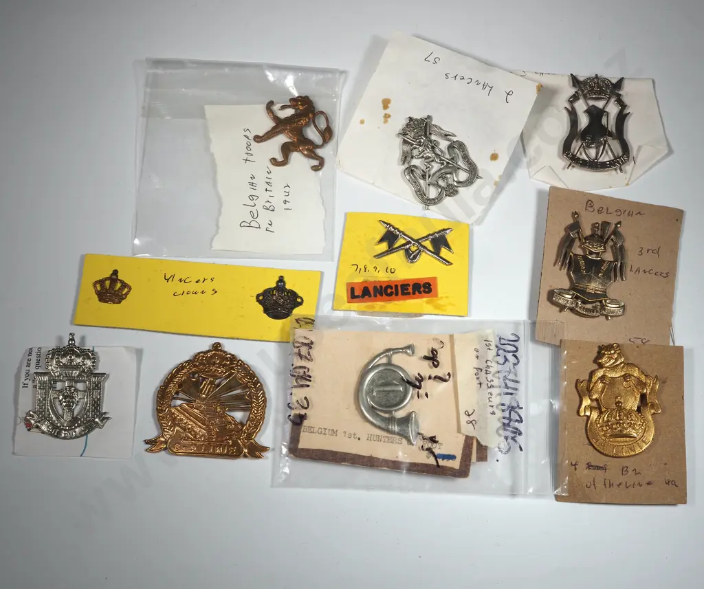 Ten Belgium Military Badges. Image 1++