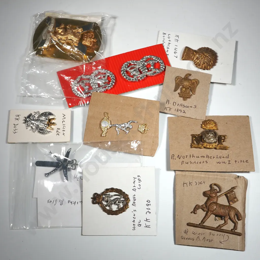 Ten British Military Badges. Image 1++