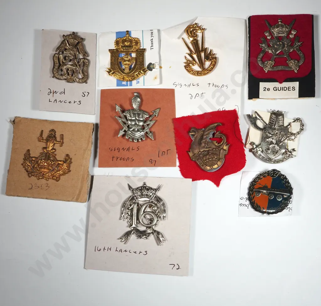 Ten Miscellaneous Military Regimental Badges. Image 1++