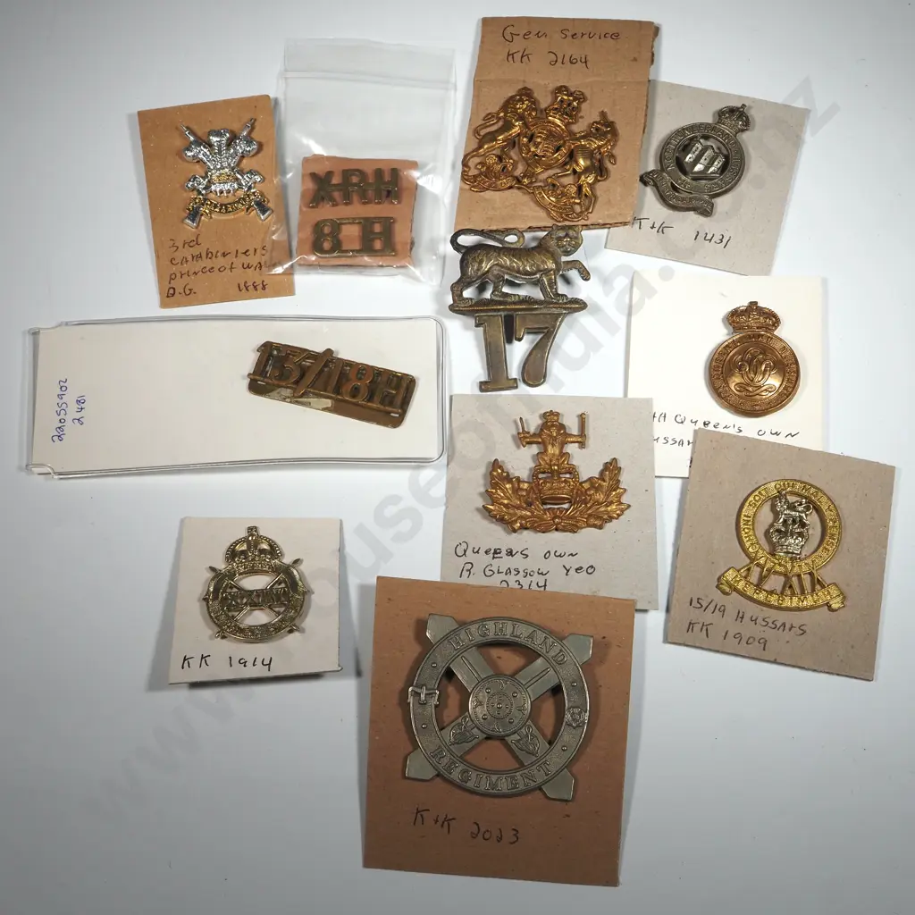 Ten Miscellaneous British Military Regimental Badges. Image 1++