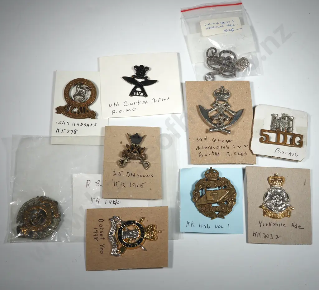 Ten Miscellaneous British Military Regimental Badges. Image 1++