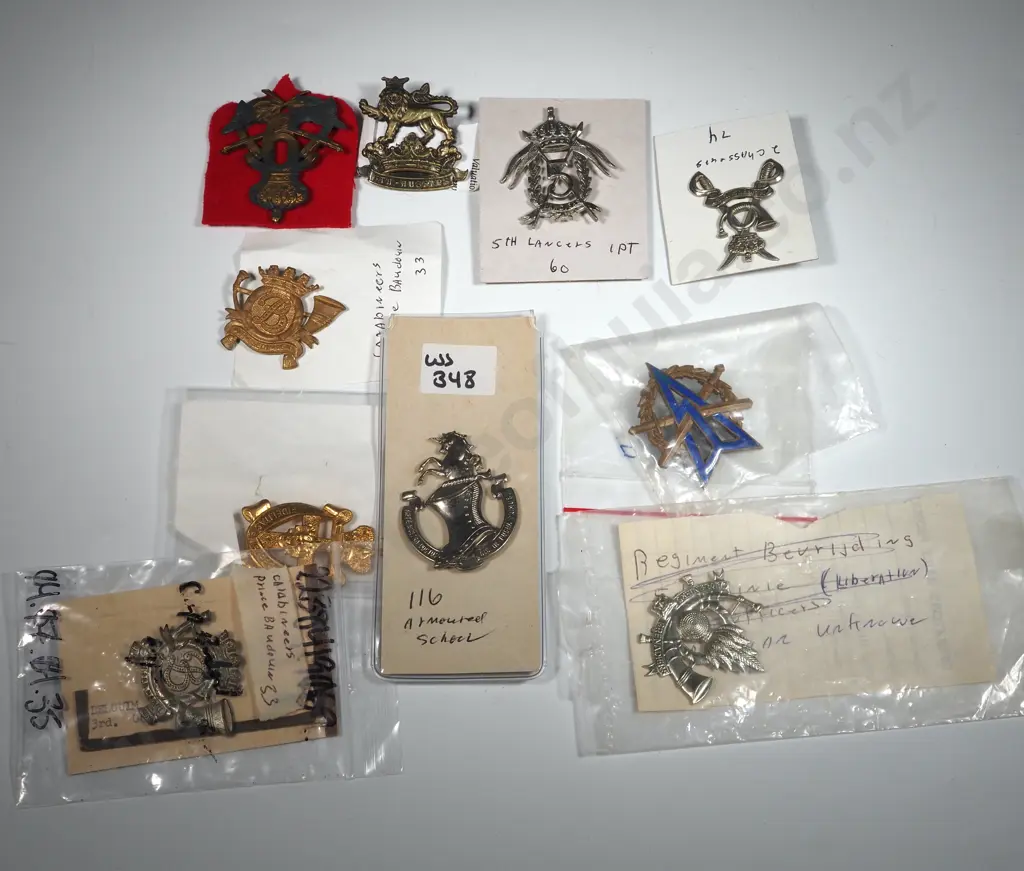 Ten Miscellaneous Military Regimental Badges. Image 1++