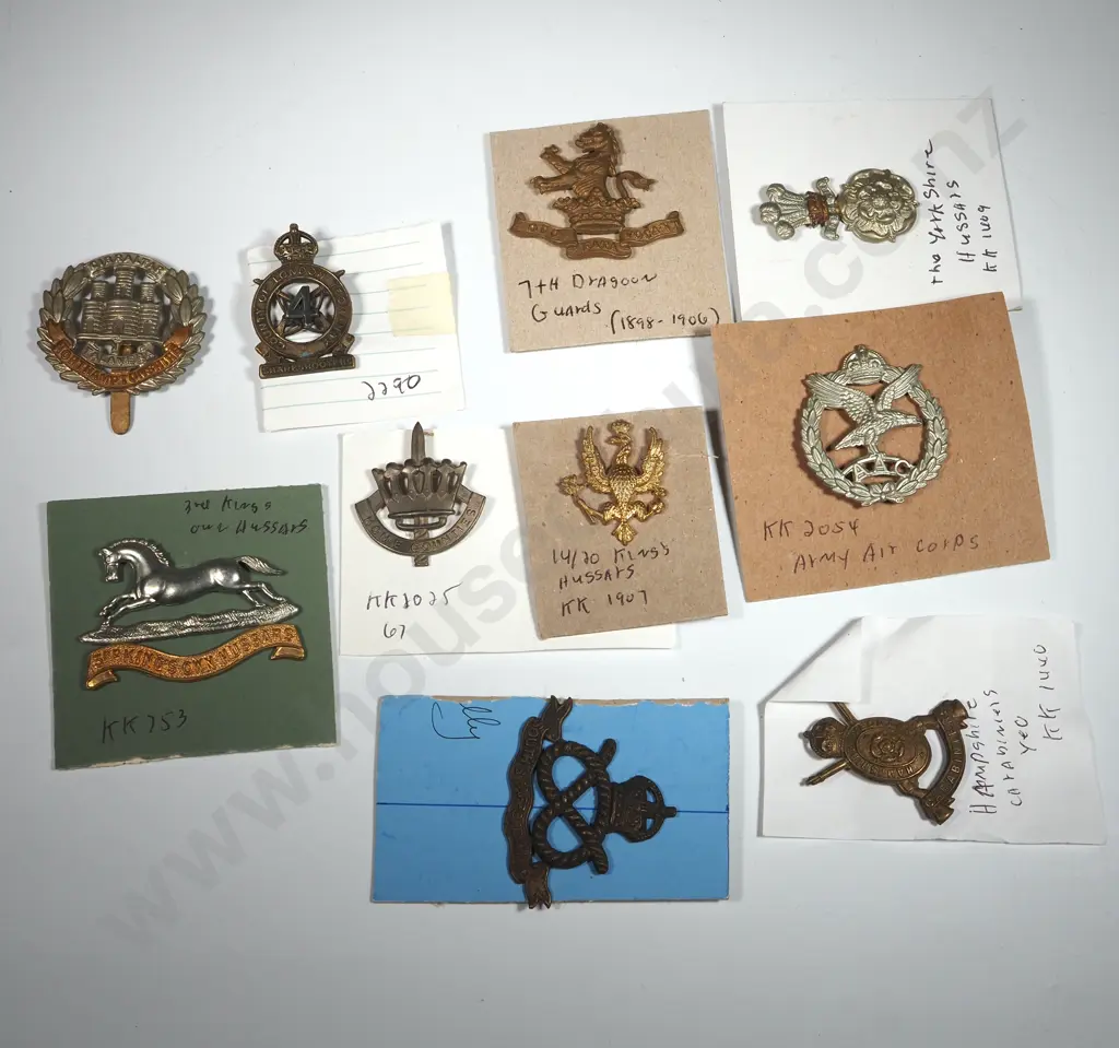 Ten Miscellaneous British Military Regimental Badges. Image 1++