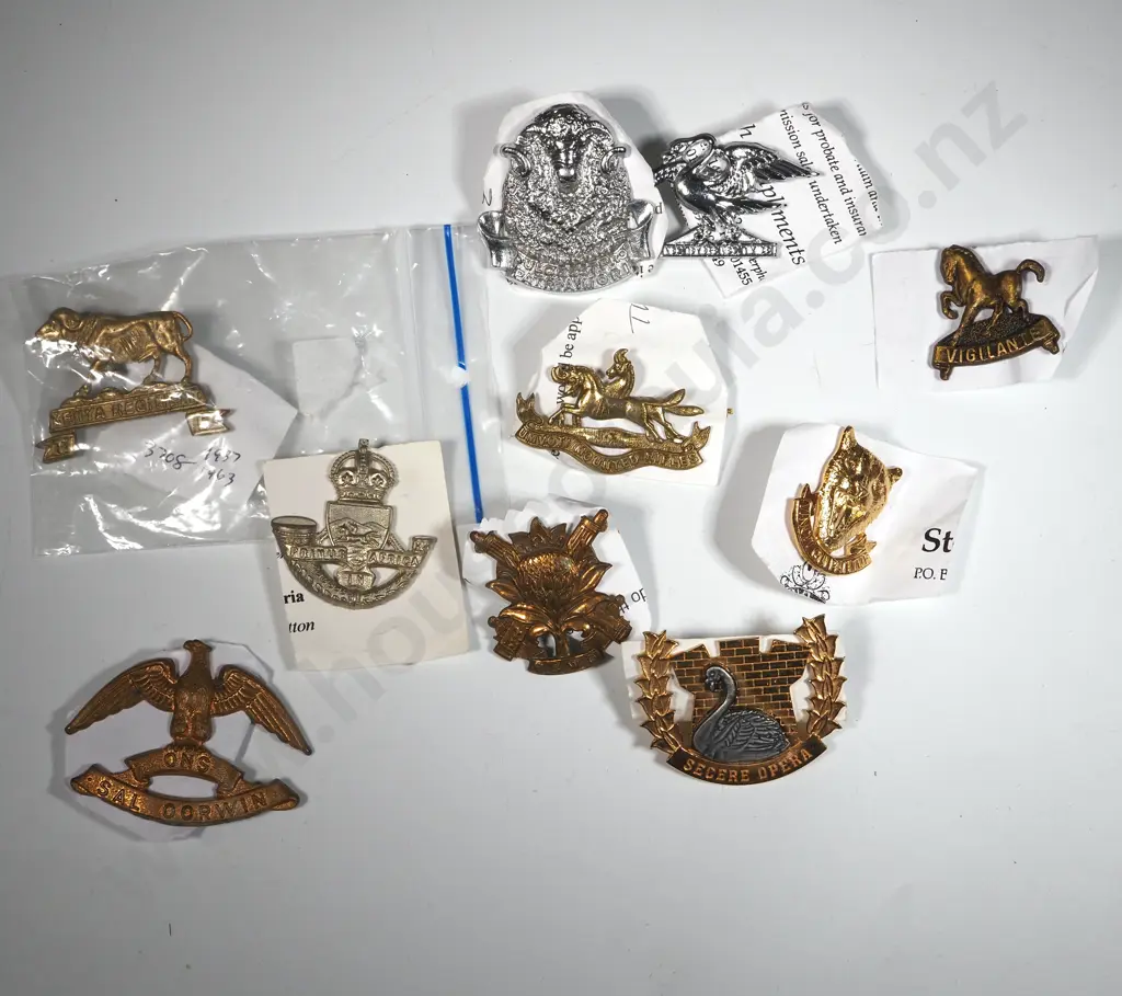 Ten Miscellaneous British Military Regimental Badges. Image 1++