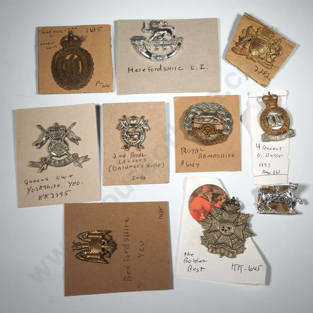Ten Miscellaneous British Military Regimental Badges. Image 1++