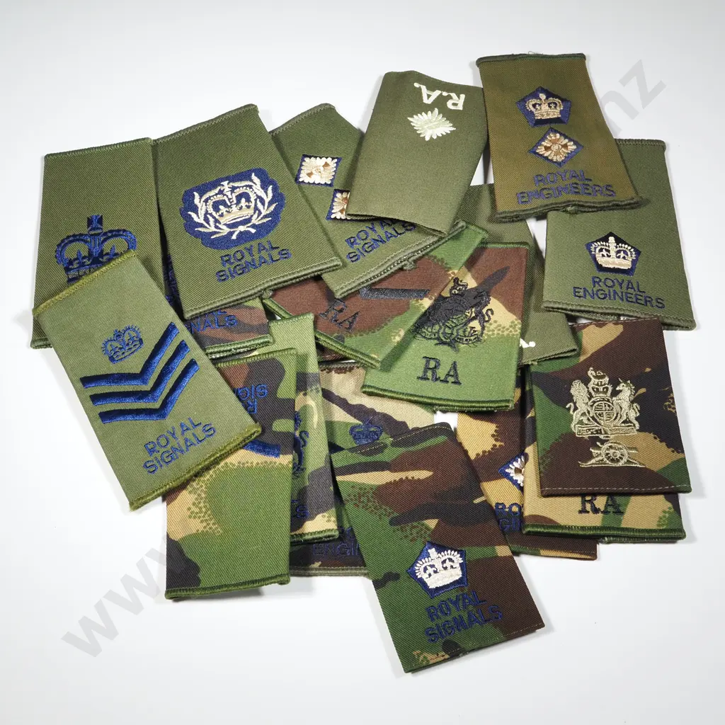 Nineteen British Army Epaulettes -  Royal Engineers, RA, Royals Signals etc.. Image 1++
