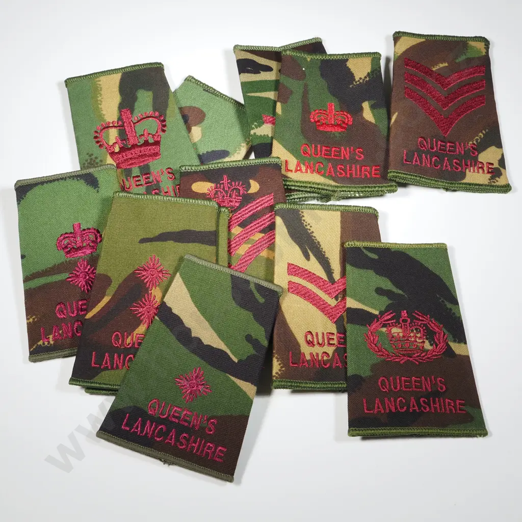 Twelve British Military Queen's Lancashire Epaulettes. Image 1++
