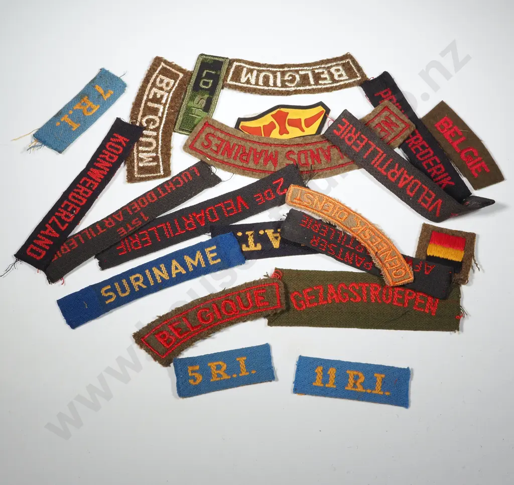 Twenty Miscellaneous European Military Shoulder Tabs. Image 1++