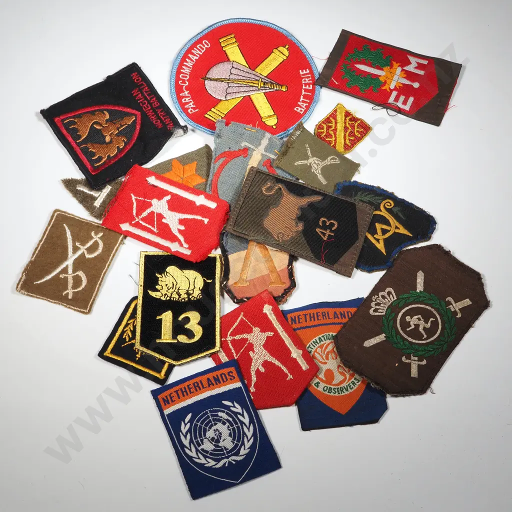 Twenty Miscellaneous European Military Patches. Image 1++
