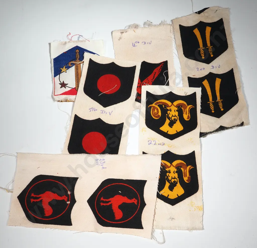 Four Pairs & Two Single British Divisional Patches. Image 1++
