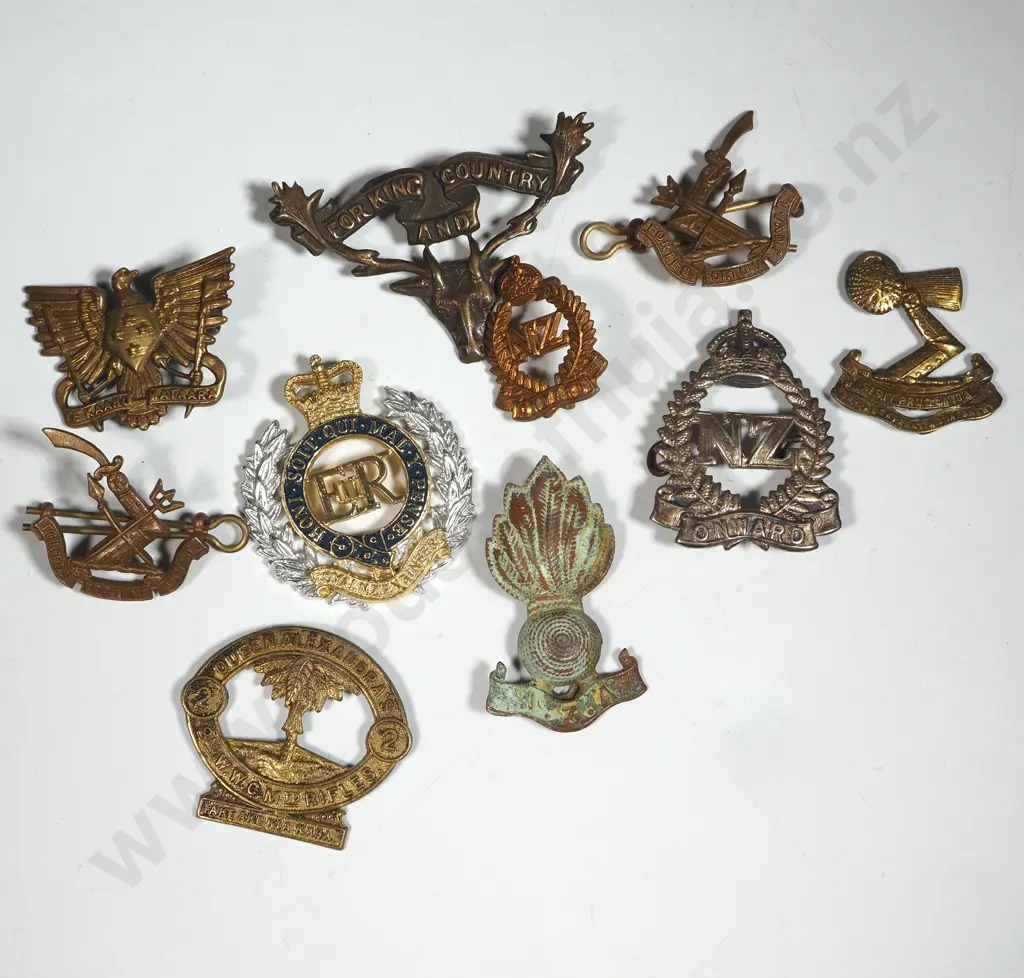 Ten Miscellaneous New Zealand Hat Badges. Image 1++
