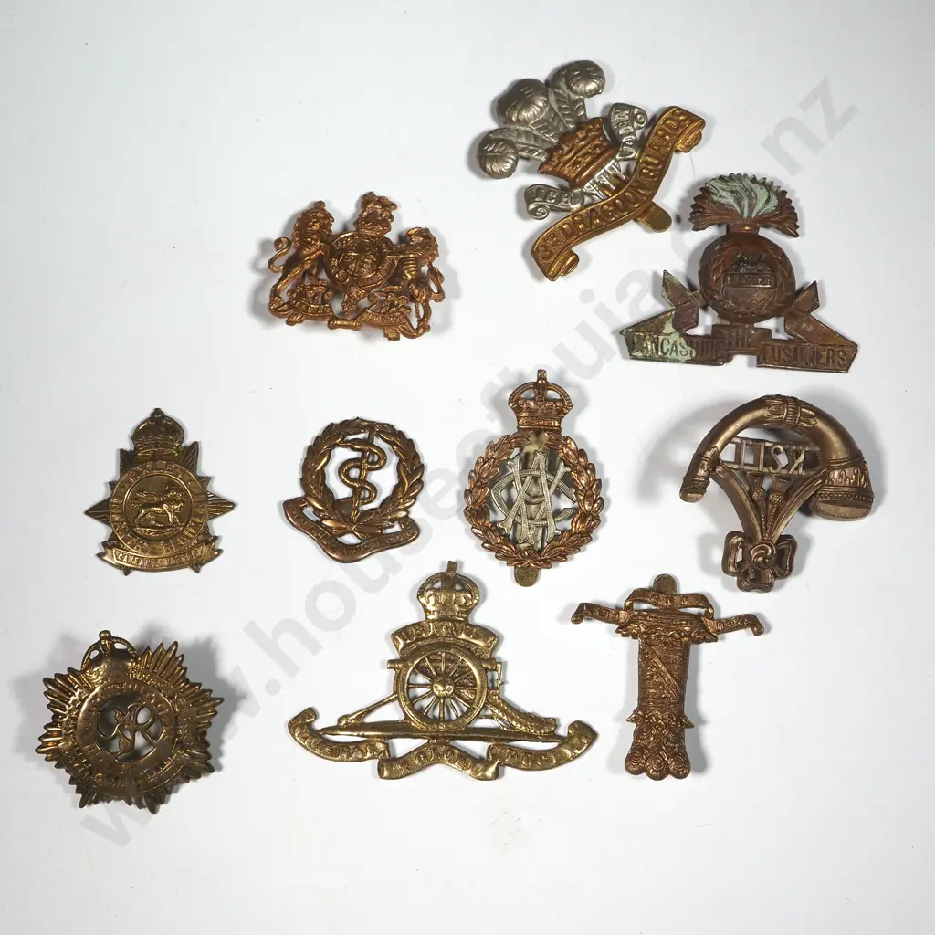 Ten Miscellaneous English Cap Badges. Image 1++