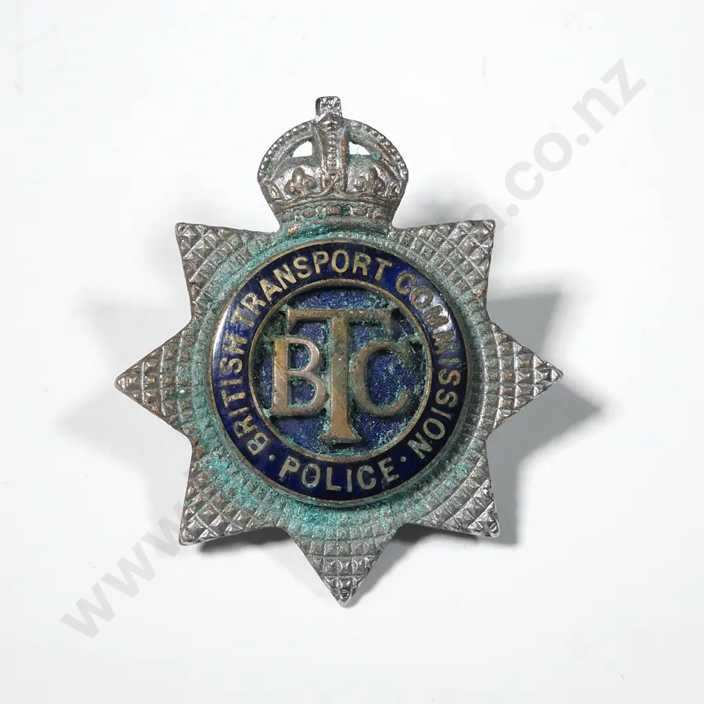 British Transport Commission Police Hat Badge. Image 1++