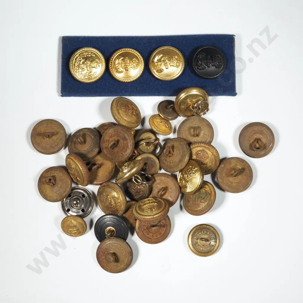 Bag of Miscellaneous Brass Naval Buttons. Image 1++