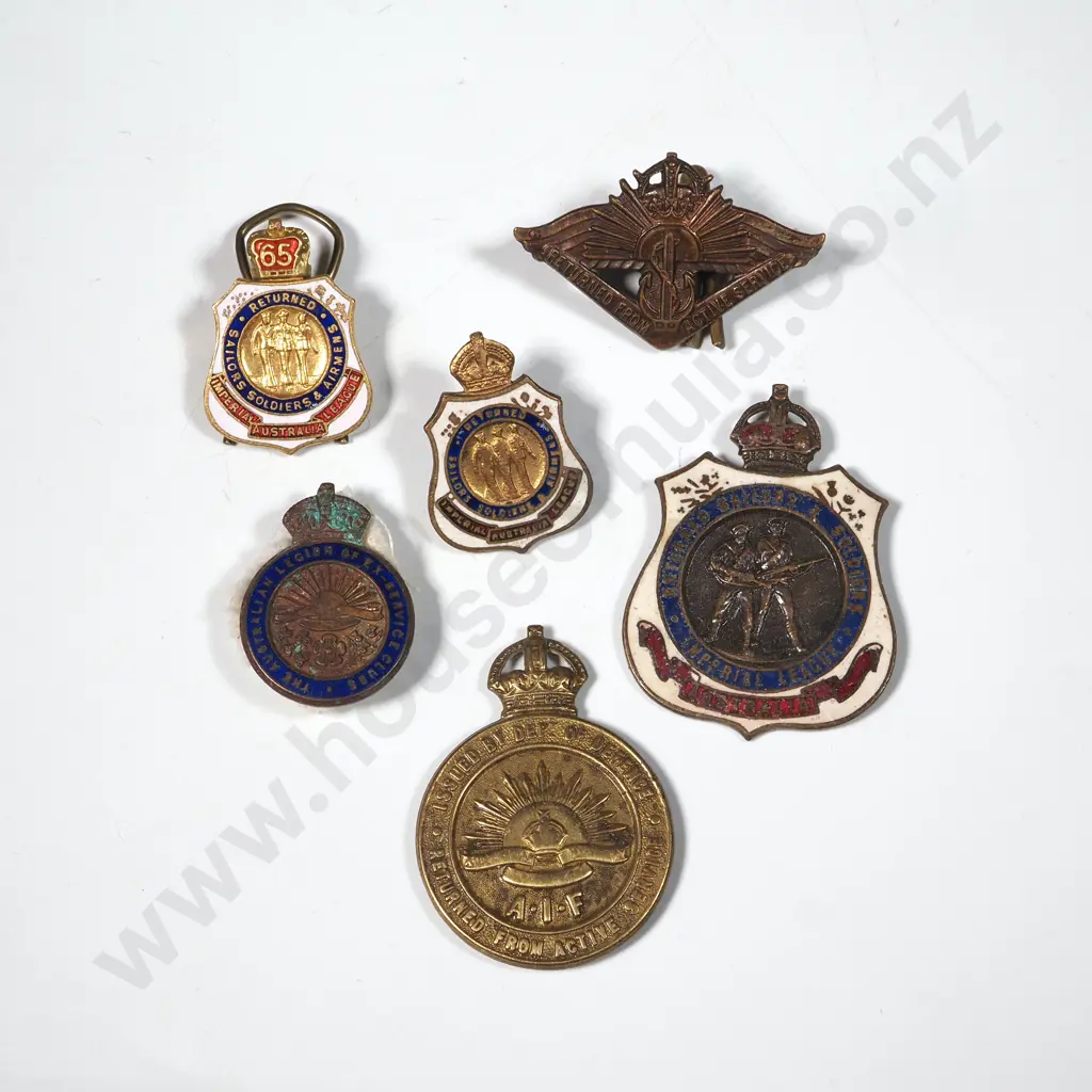 Six Miscellaneous Australian Lapel Badges. Image 1++