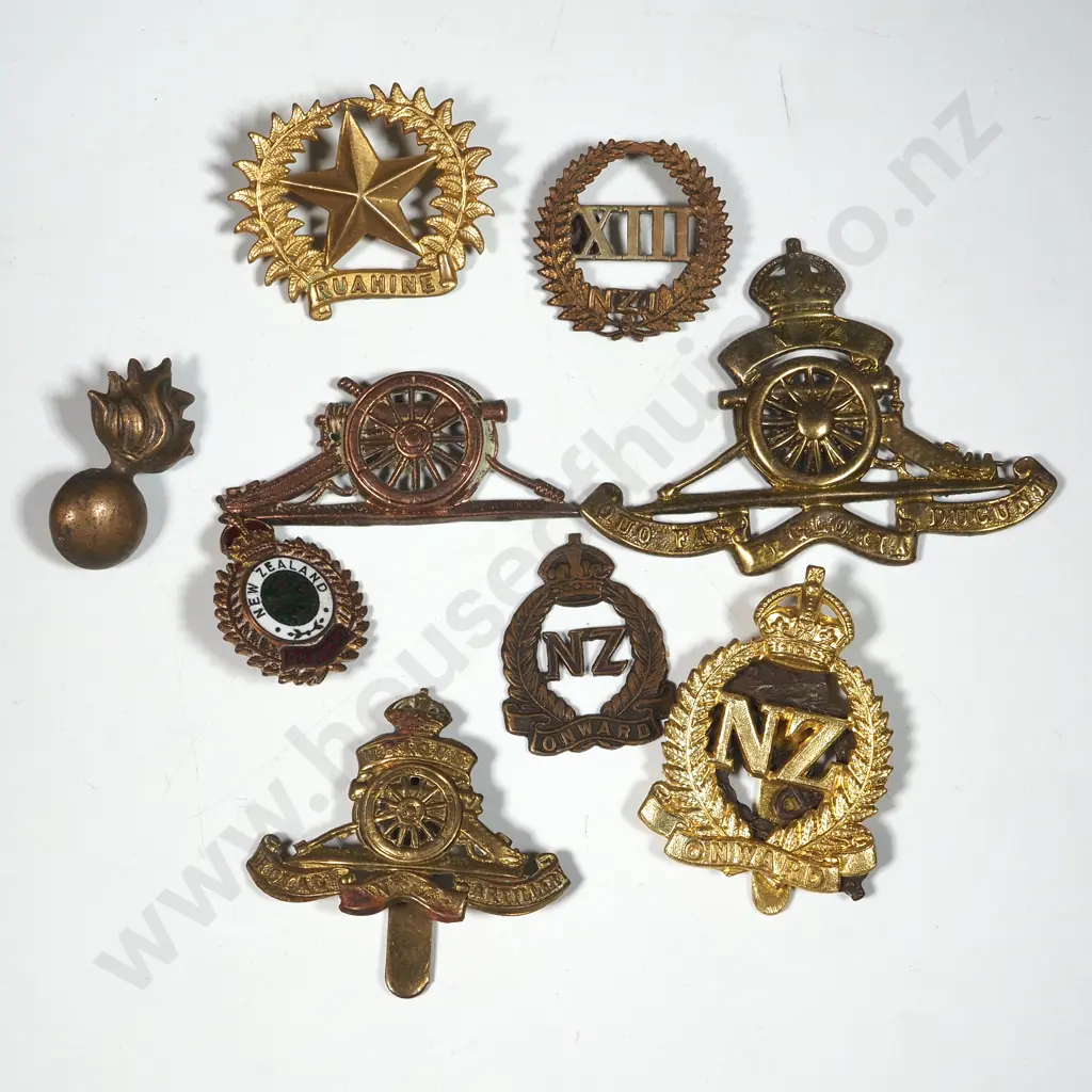 Ten Miscellaneous NZ Hat Badges. Image 1++