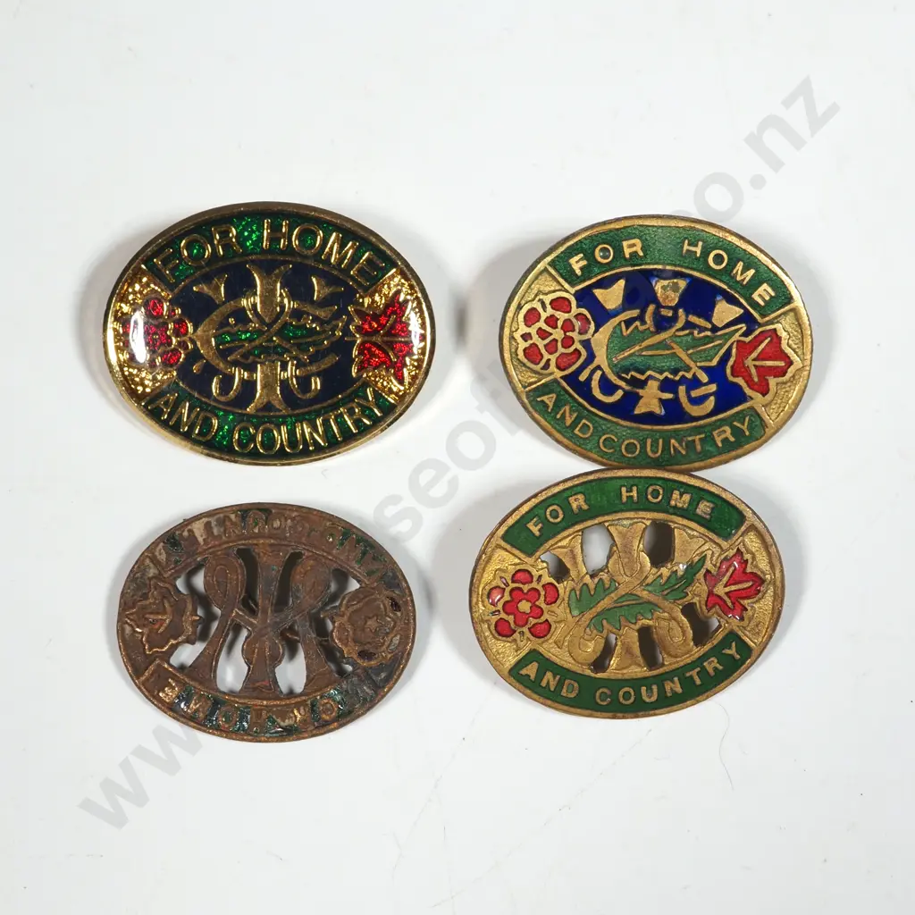 Four Country Women's Institute Lapel Badges. Image 1++
