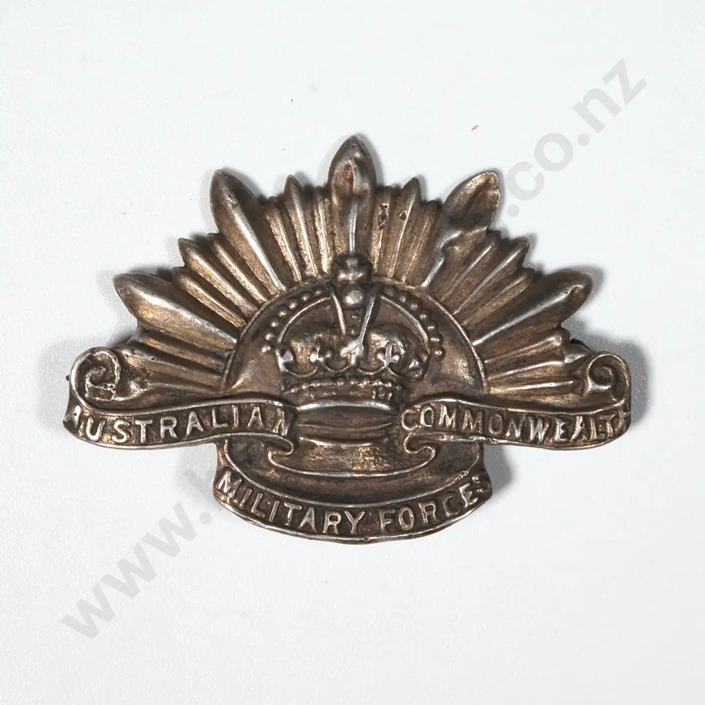 One Sterling Silver Australian Military Forces Badge. Image 1++