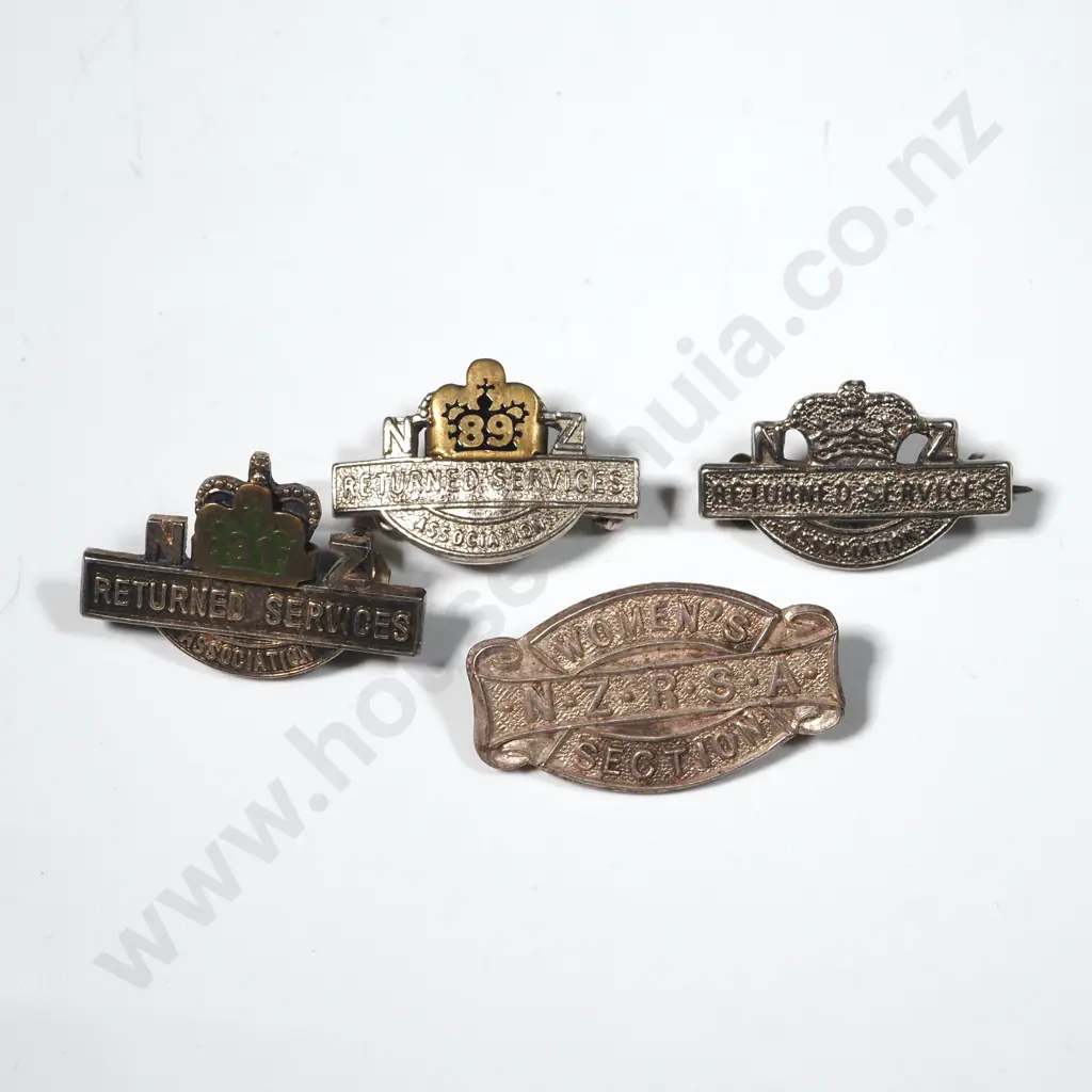 Four NZRSA Lapel Badges. Image 1++