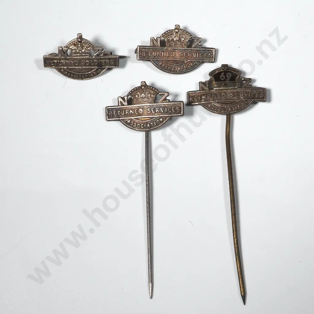 Four NZRSA Lapel Badges. Image 1++