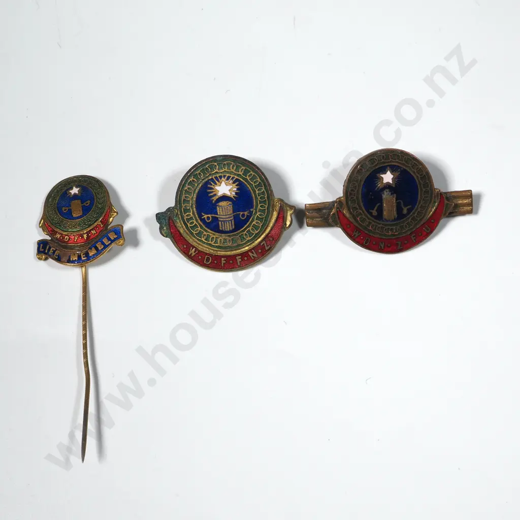 Three Federated Farmers Women's Division Lapel Badges. Image 1++