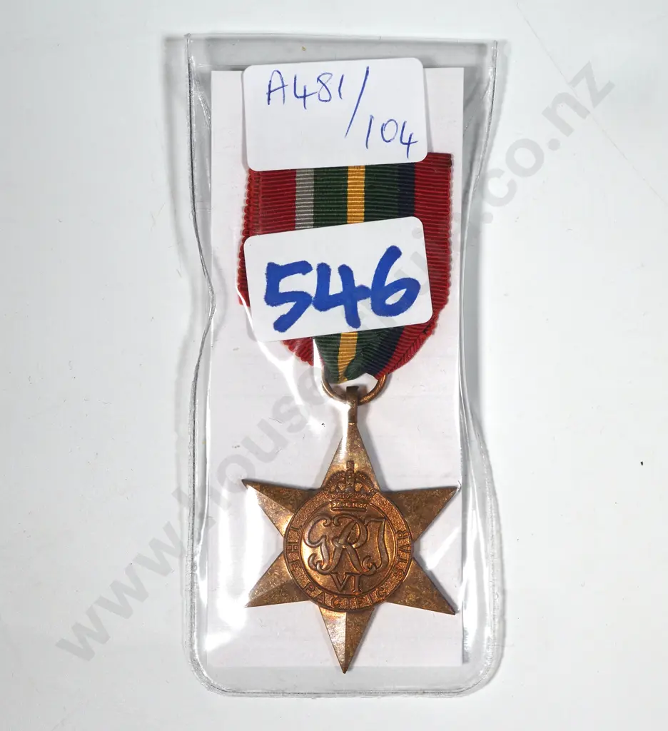WWII Medal Pacific Star. Image 1++