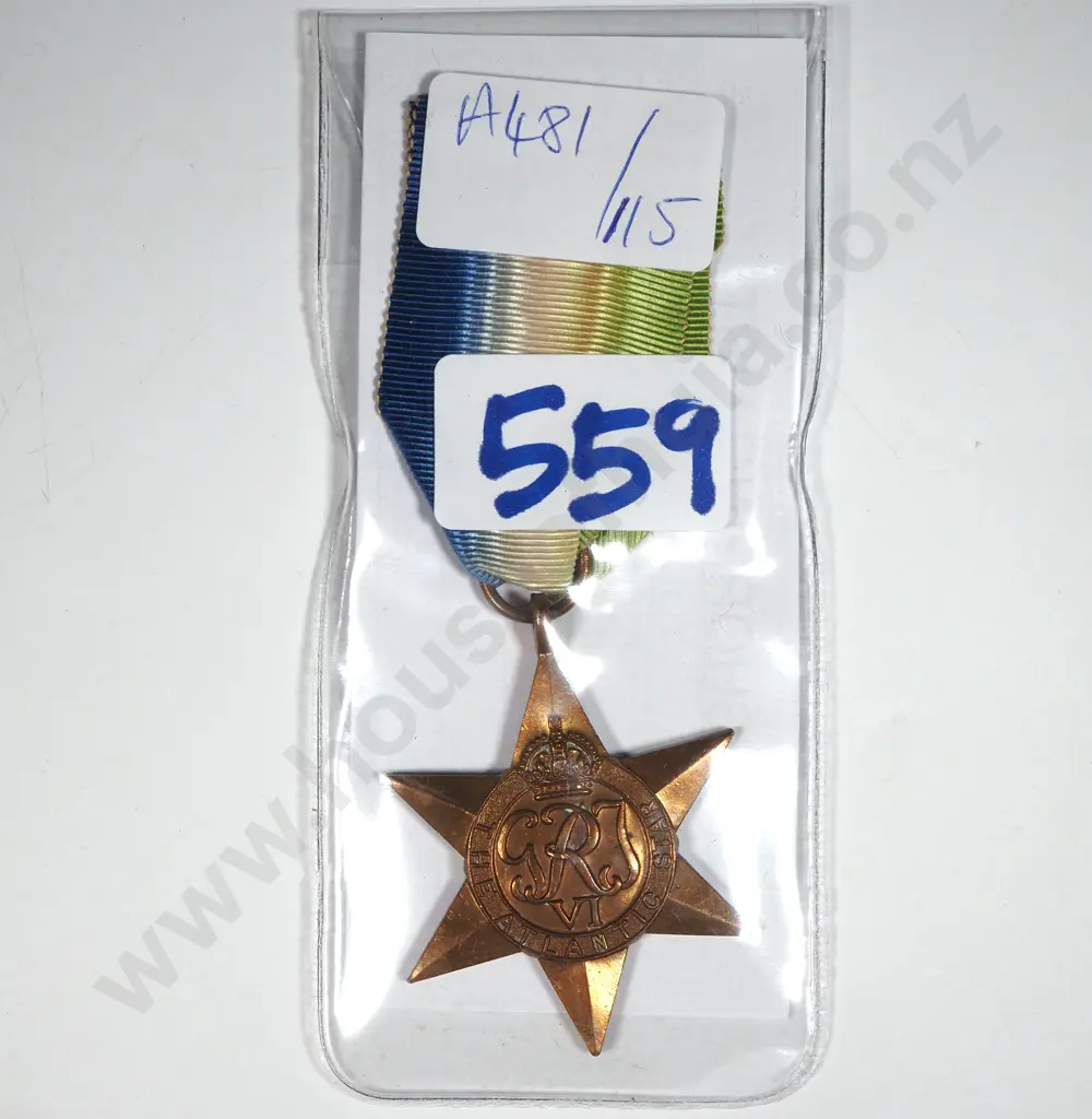 WWII Medal Atlantic Star. Image 1++
