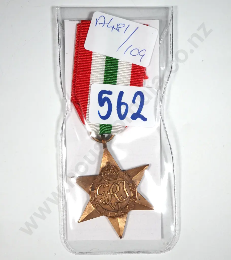 WWII Medal Italy Star. Image 1++