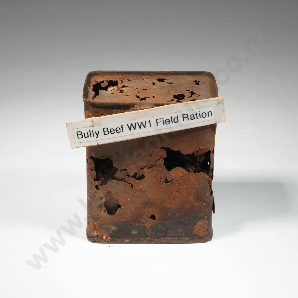 WWI Bully Beef Field Ration Tin Relic. Image 1++