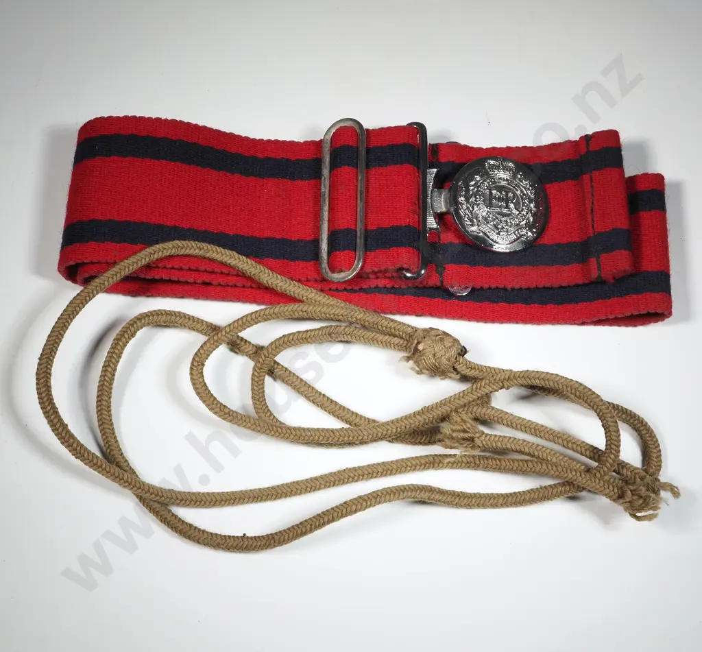 Royal Engineers Stable Belt & Pistol Lanyard (A/F). Image 1++
