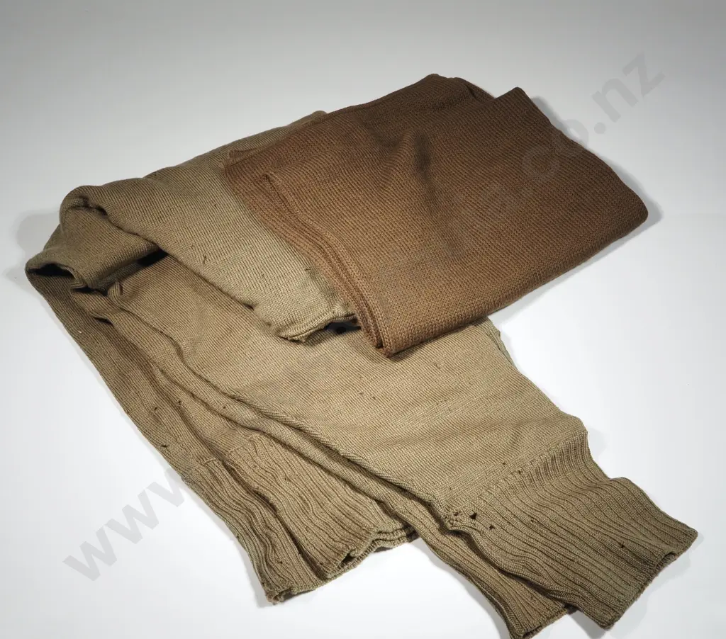1942 Khaki Woolen Scarf & Mouth Eaten Jersey. Image 1++