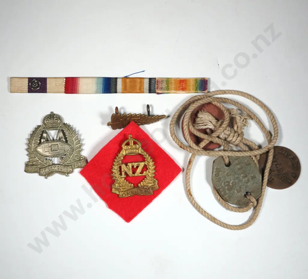 Assorted Lot of Miscellaneous Dog Tags, Ribbon Bar & Badges. Image 1++