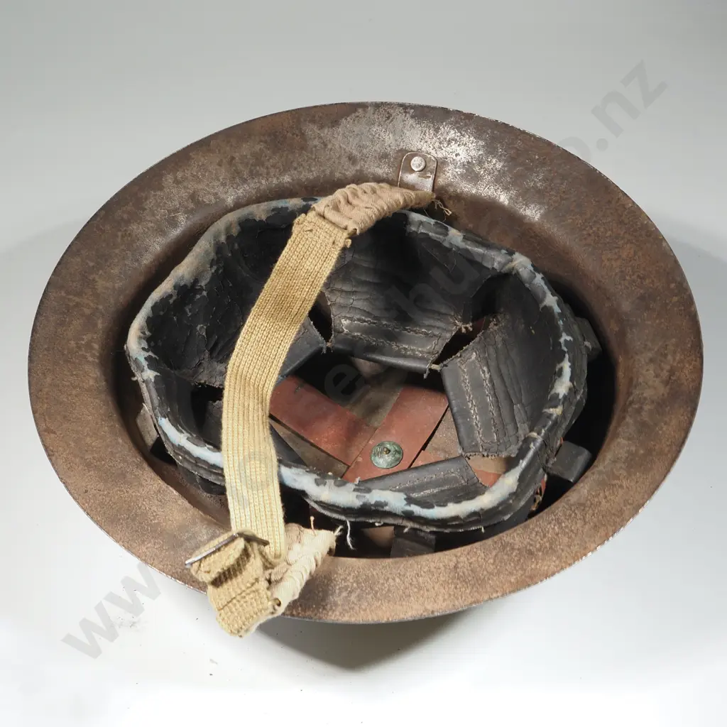 WWII Raw Edge Tin Hat. Image 1++