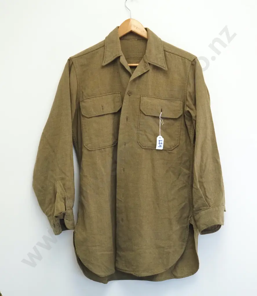 Khaki Military Shirt. Image 1++